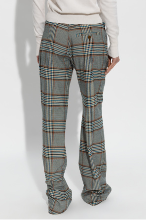 Vivienne Westwood Spodnie ze wzorem w kratę