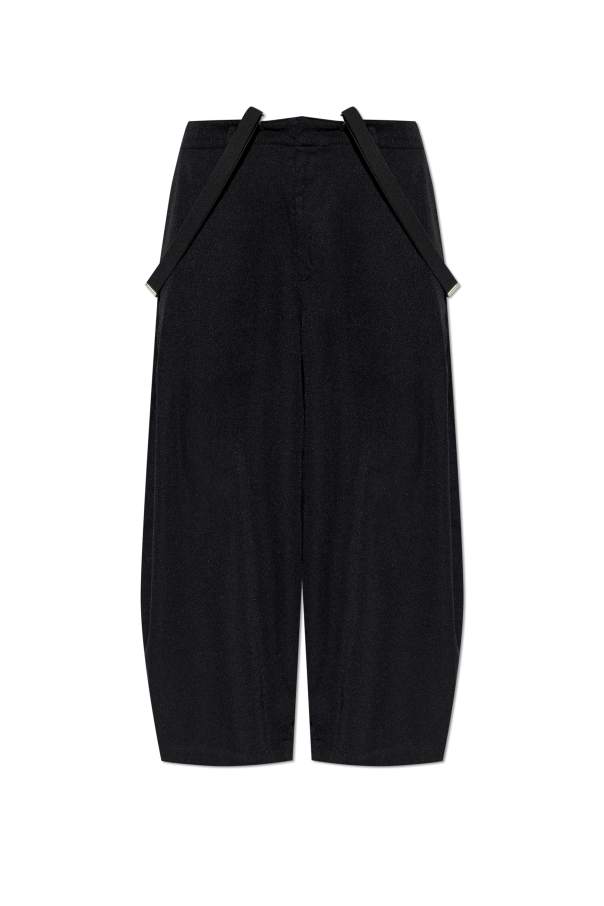Trousers with detachable suspenders od Comme des Garçons Black