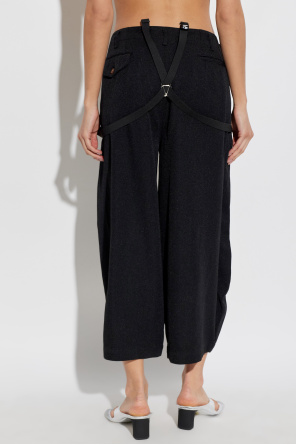 Comme des Garçons Black Trousers with detachable suspenders