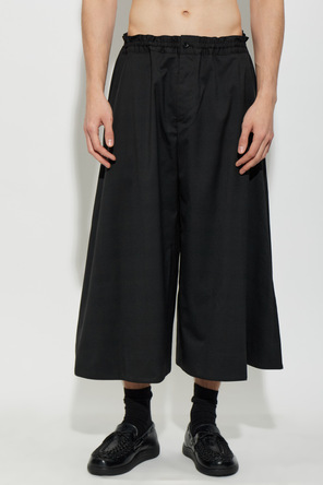 Comme des Garçons Black Spodnie z rozszerzanymi nogawkami
