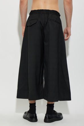 Comme des Garçons Black Spodnie z rozszerzanymi nogawkami