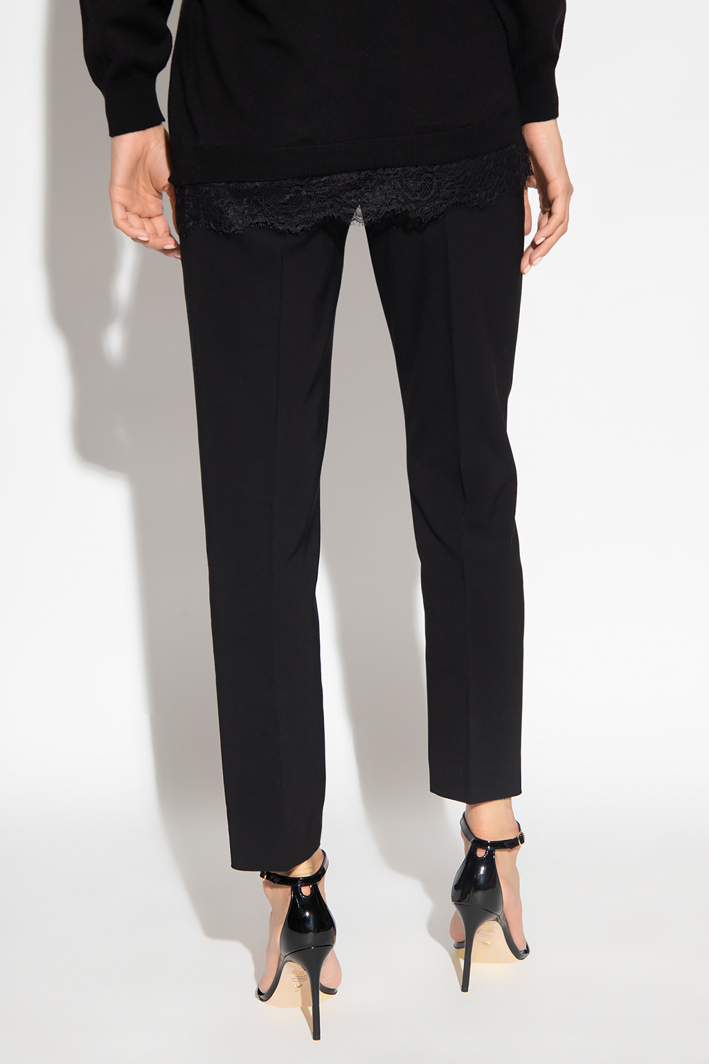 Red Valentino Pleat-front Bardot trousers