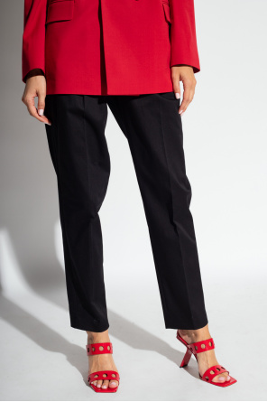 Red Valentino Pleat-front Marrone trousers