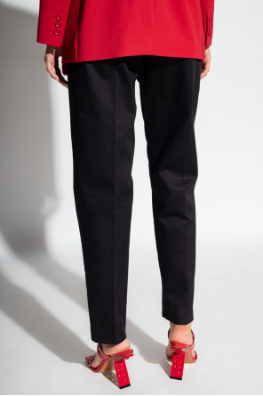 Red Valentino Pleat-front Marrone trousers
