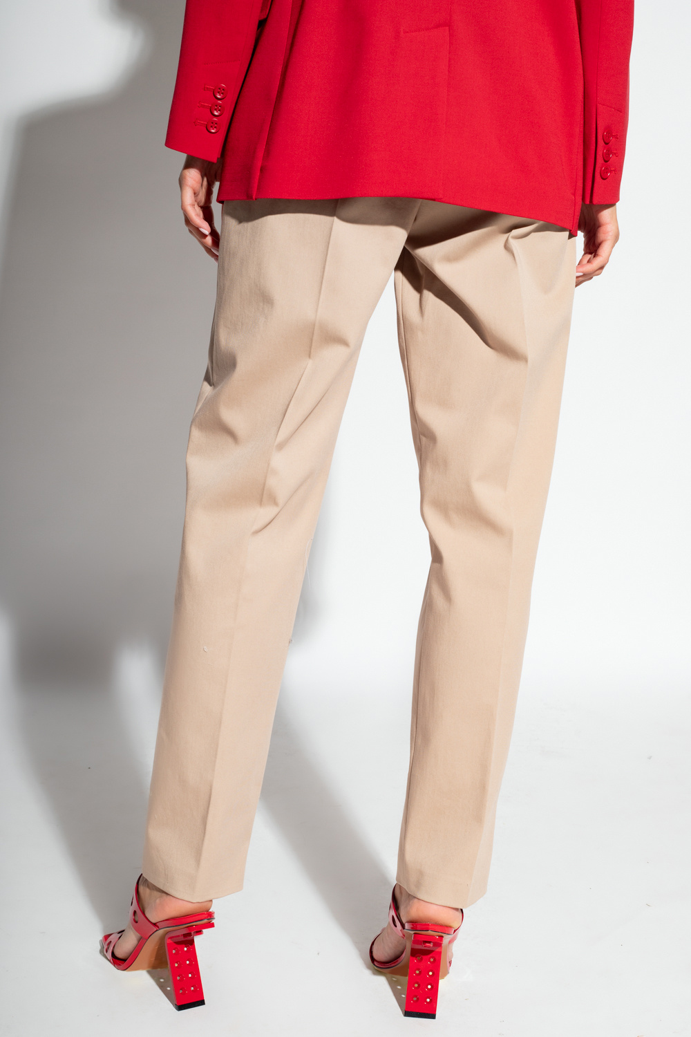 Red Valentino Pleat-front printed trousers