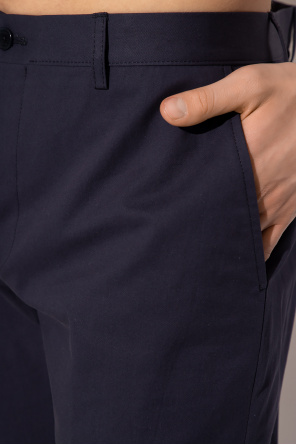 Etro Cotton pleat-front rick trousers