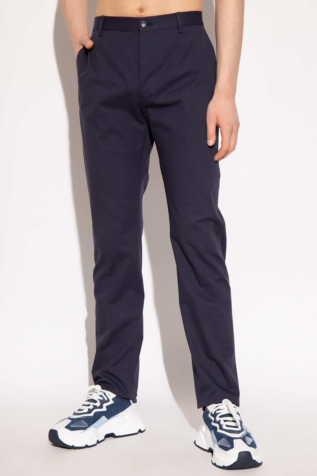 Etro Cotton pleat-front trousers