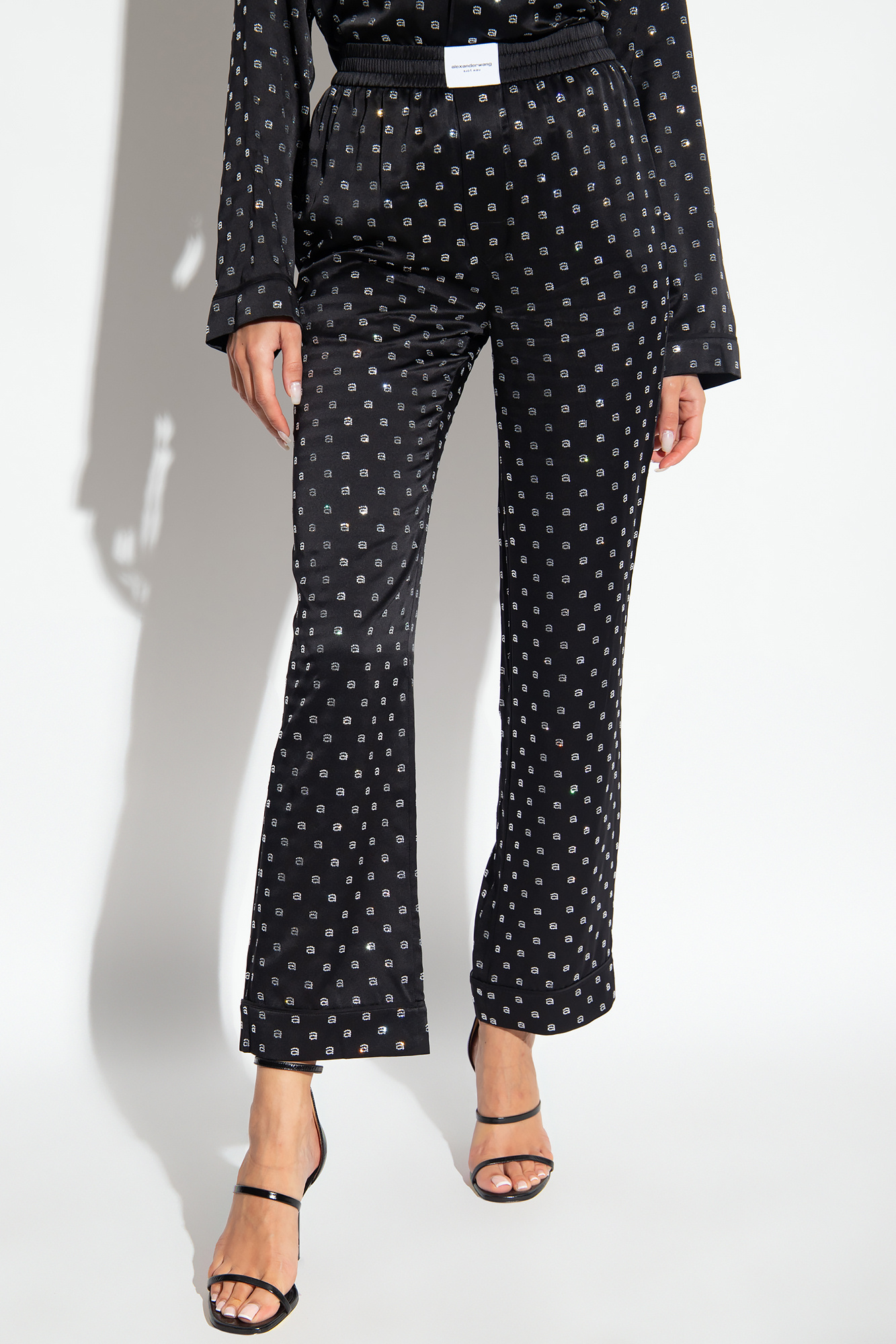 Alexander Wang Monogrammed silk trousers