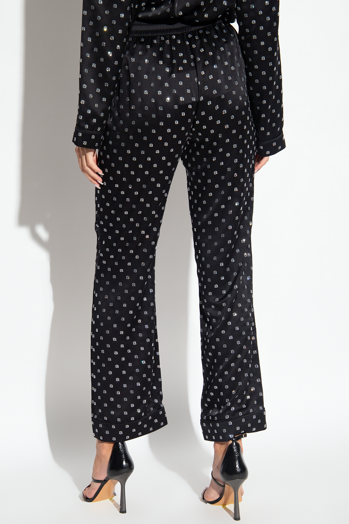 Alexander Wang Monogrammed silk trousers