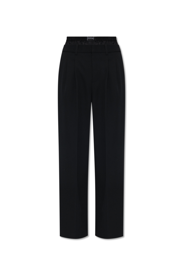 Pleat-front trousers with logo od Alexander Wang