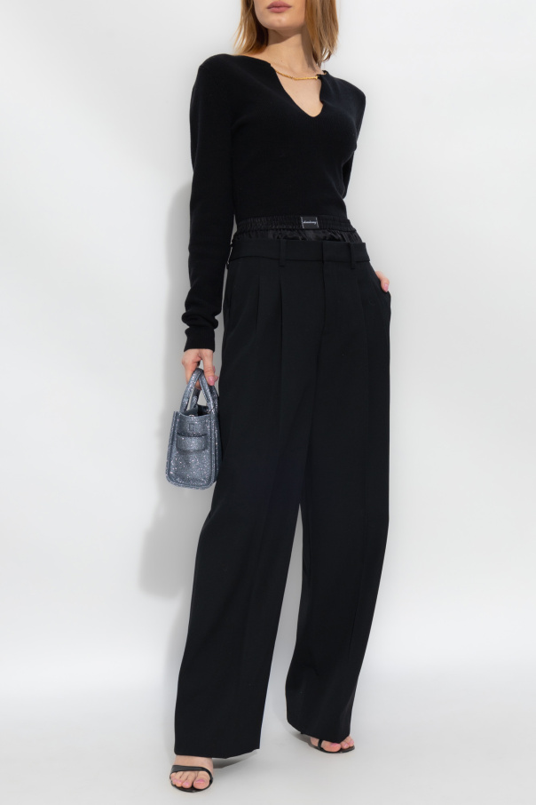 Alexander Wang Pleat-front trousers Michael with logo