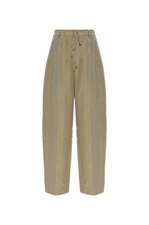 Silk wide-leg trousers