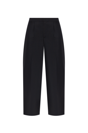 Wool pleated trousers