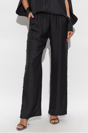 Alexander Wang Seidenhosen mit dekorativen Knöpfen an den Hosenbeinen