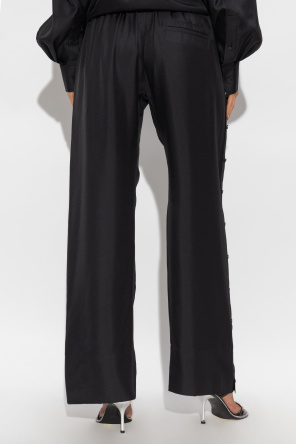 Alexander Wang Seidenhosen mit dekorativen Knöpfen an den Hosenbeinen