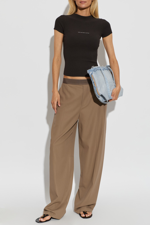 Alexander Wang Calças de perna larga