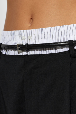Alexander Wang Vlnené nohavice s opaskom