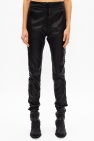 Ann Demeulemeester BLACK Leather trousers