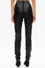 Ann Demeulemeester BLACK Leather trousers