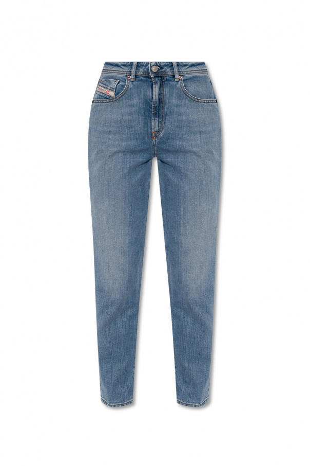 Diesel ‘2004’ River Island ripped hem high rise skinny jeans in light acid blue