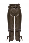 The Attico High-waisted leather trousers