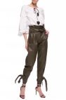 The Attico High-waisted leather trousers