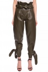 The Attico High-waisted leather trousers