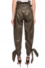 The Attico High-waisted leather trousers