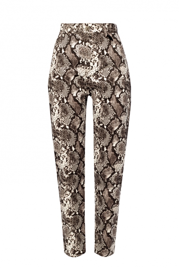 The Attico Patterned trousers with tie detail
