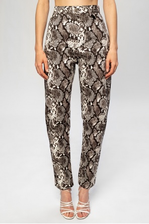 The Attico Patterned trousers with tie detail