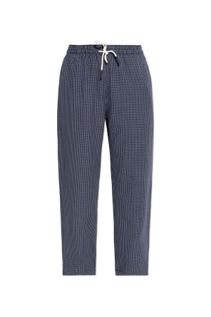 Plaid patterned trousers