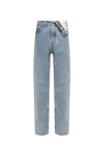 skinny-jeans med palmetræ-tryk