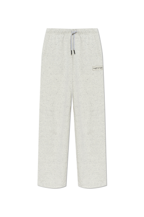 Sweatpants with logo patch