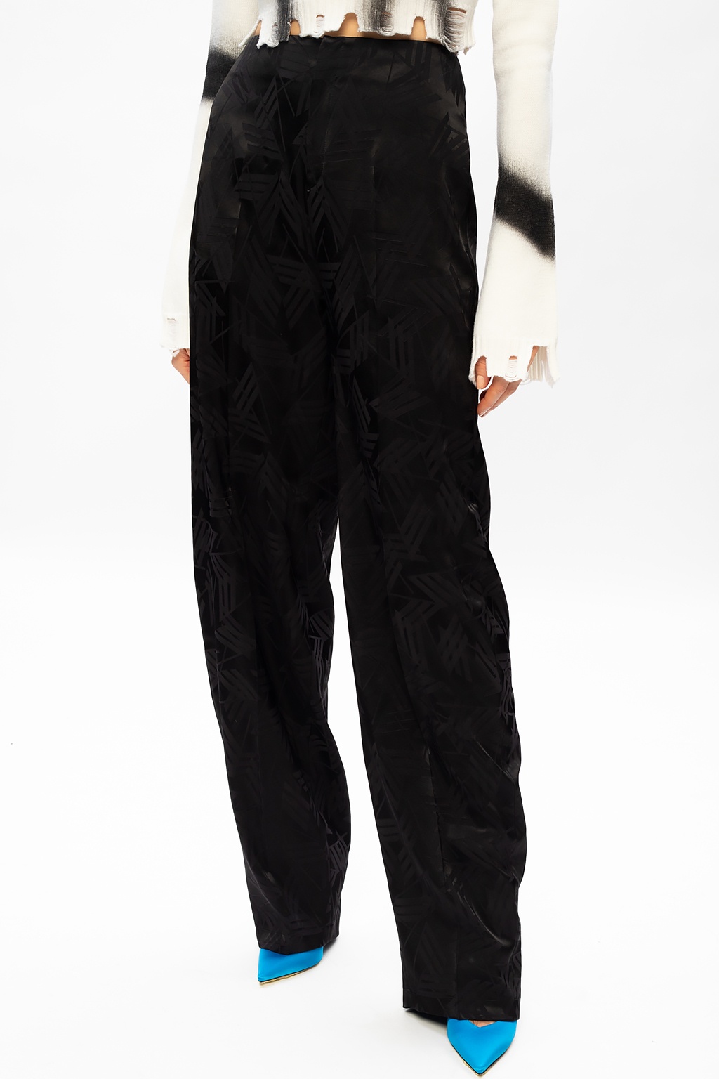 The Attico Patterned high-waisted trousers