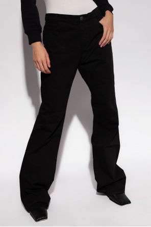 Black Flared jeans Raf Simons - Wool Pants With Contrasting Side Band -  IetpShops Switzerland