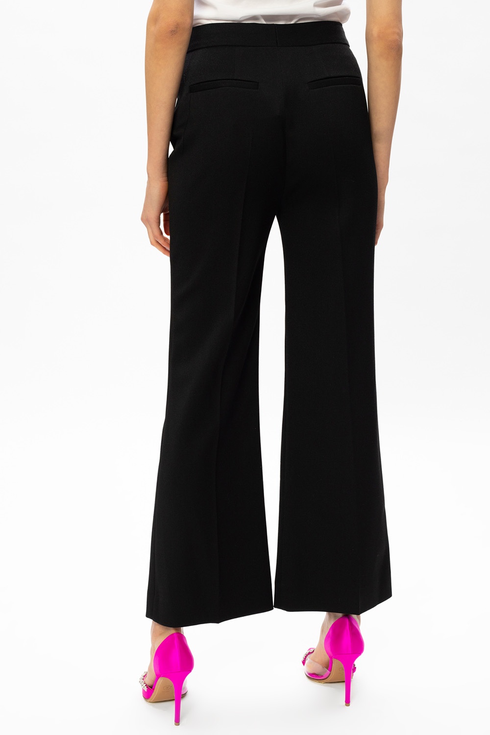 Proenza Schouler Bandeau Dress with Macrame Straps Black Pleat-front trousers