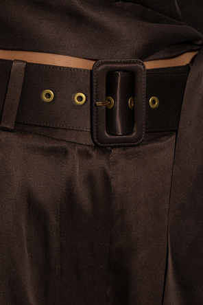 Zimmermann Pantalones de seda con cinturón