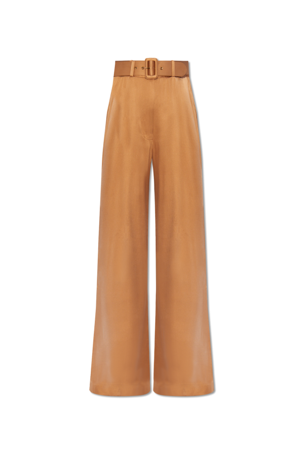 Silk trousers with belt od Zimmermann