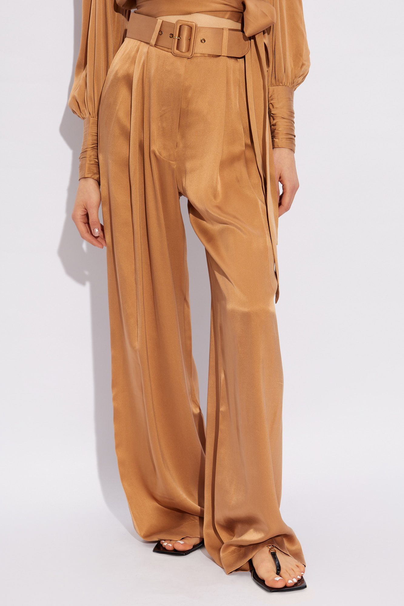 Zimmermann Silk trousers with belt