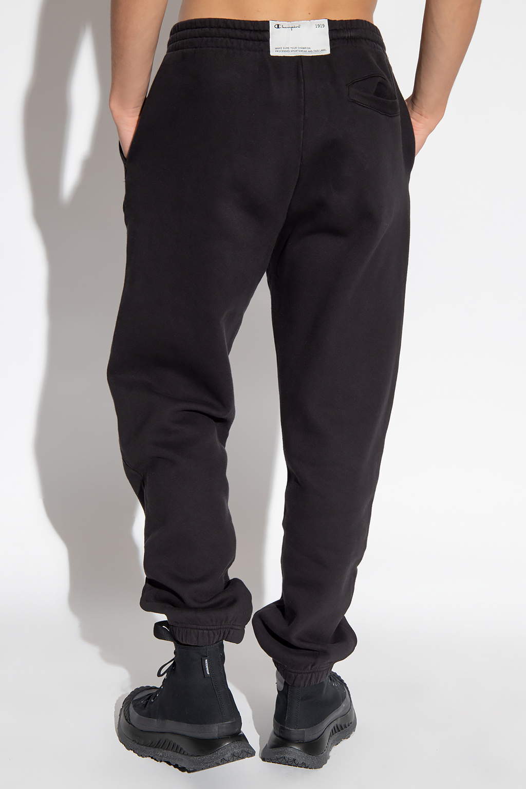IetpShops Germany - Black Sweatpants with logo Champion - Jeans Boohoo homme