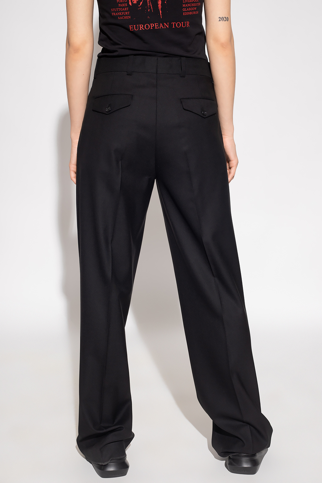 Comercial Novia Fuera Pleat - front trousers Raf Simons - IetpShops GB - Catwoman™ denim shirt  dress
