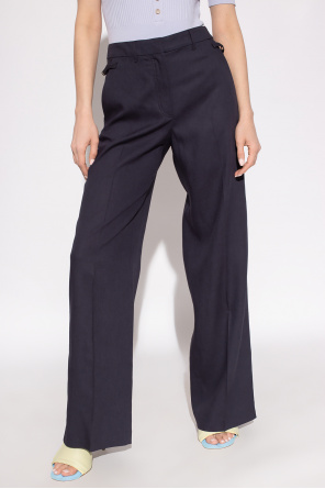 Jacquemus ‘Marino’ green trousers with wide legs