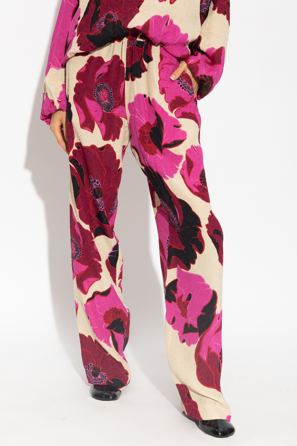 South Beach Transparente Shorts und Oberteil im Stufenlook Trousers with floral motif