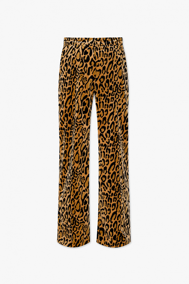 Dries Van Noten Trousers with animal motif