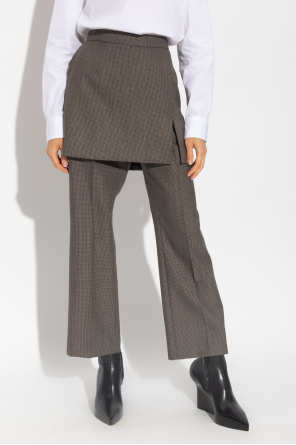 Dries Van Noten Spodnie ze wzorem w kratę