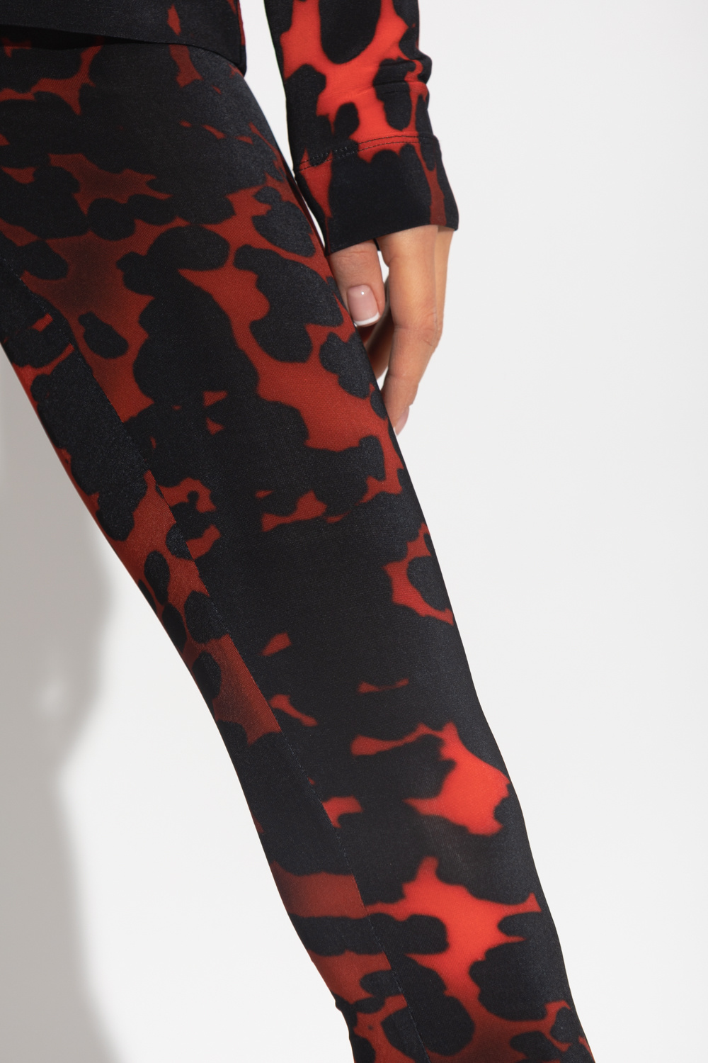 IetpShops Germany - Red Leggings with elastic waistband Dries Van Noten -  asymmetrical fitted slip dress