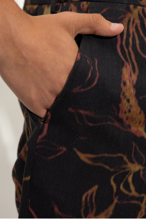 Dries Van Noten Trousers with floral motif