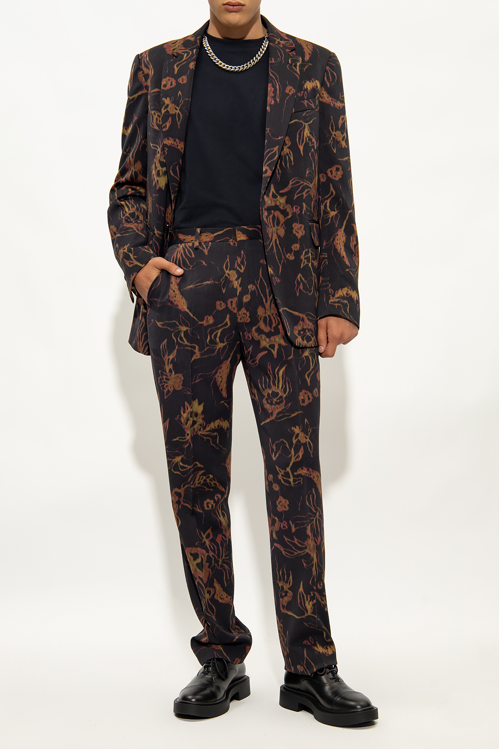 Dries Van Noten trousers slip with floral motif