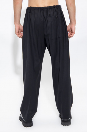 G straight-jeans i jacquard Pleat-front trousers