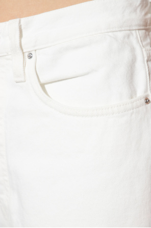 TOTEME Blank NYC Veste en jean effet tie-dye avec franges
